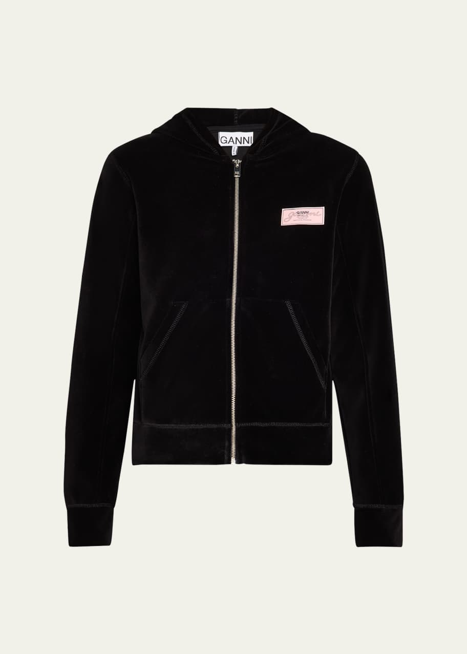 Image 1 of 1: Heavy Velour Zip Hoodie