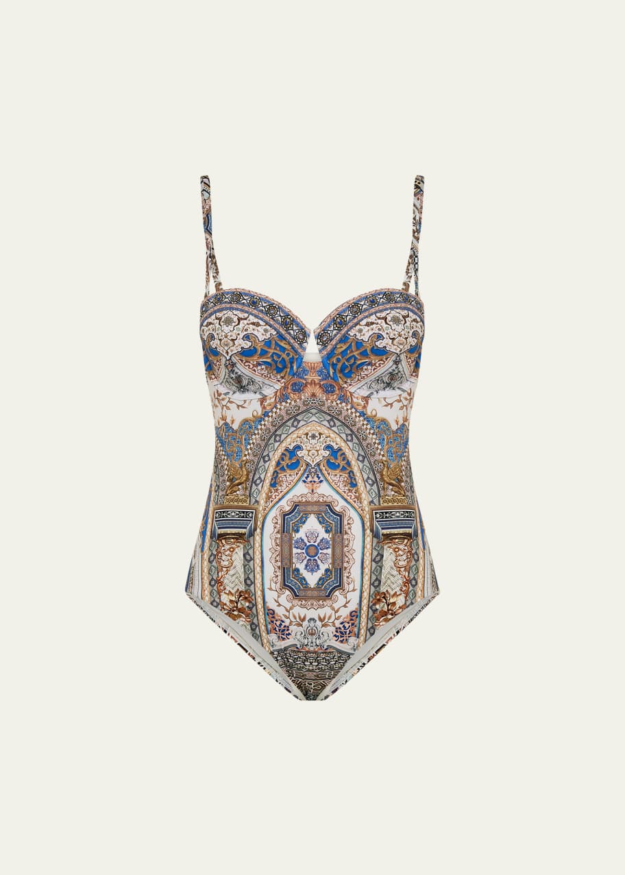 Image 1 of 1: Make Me Your Mosaic Underwire One-Piece Swimsuit