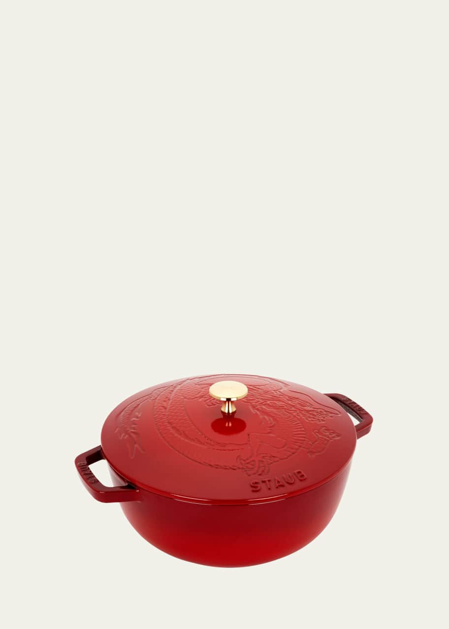 Image 1 of 1: Cast Iron Essential French Oven with Dragon Lid, 3.75 Quarts
