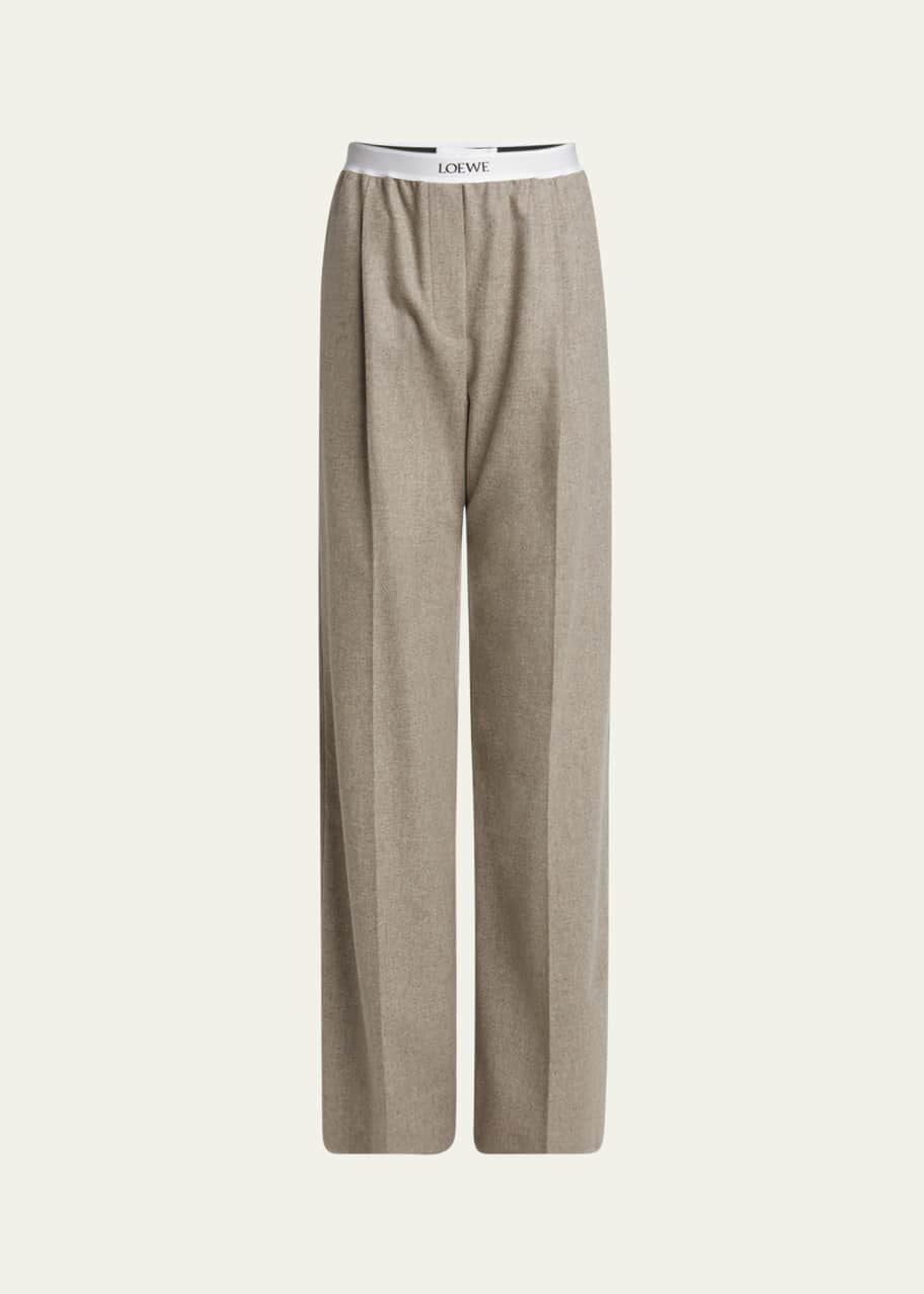 Loewe Logo Band Suiting Trousers - Bergdorf Goodman