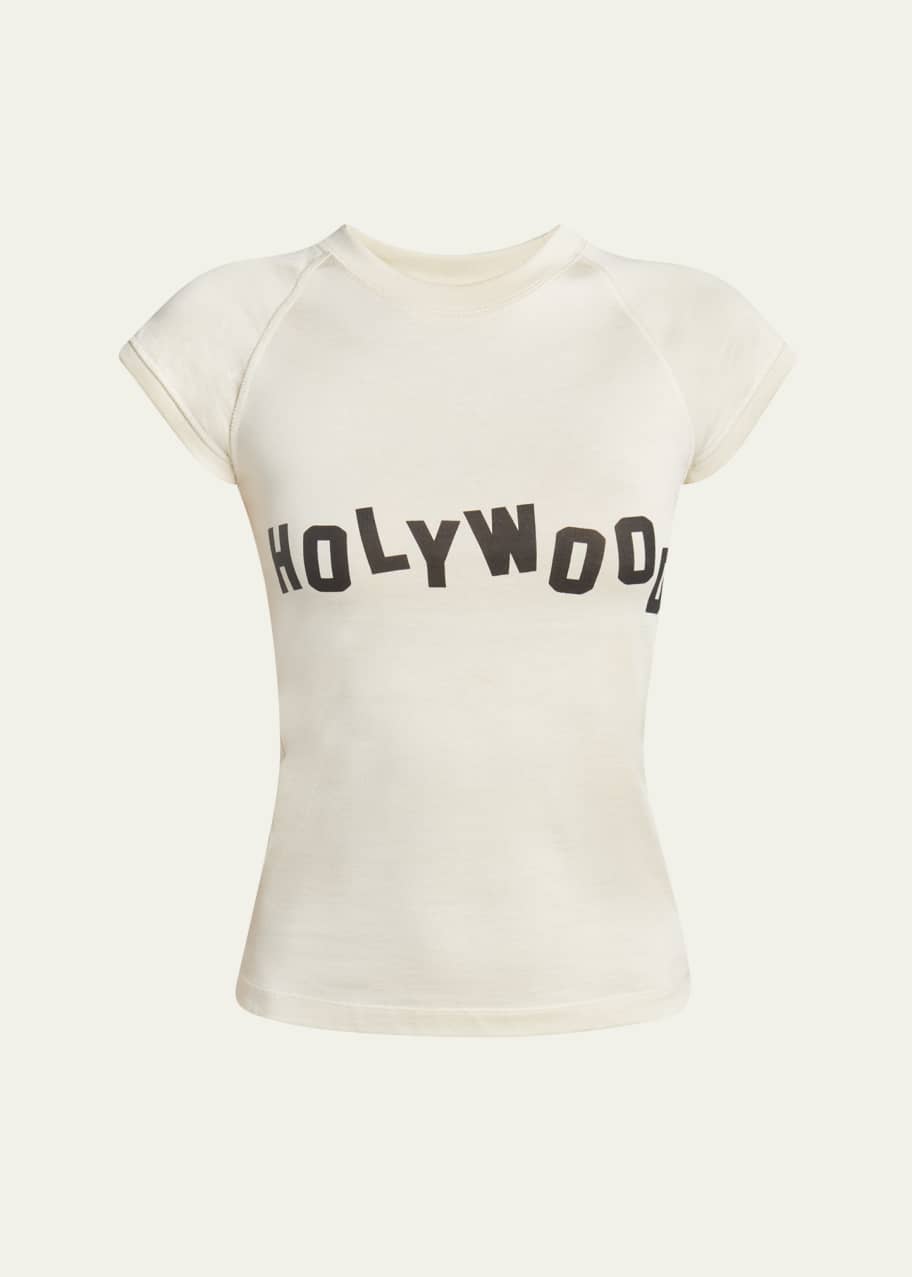 Image 1 of 1: Holywood Print Short Sleeve T-Shirt