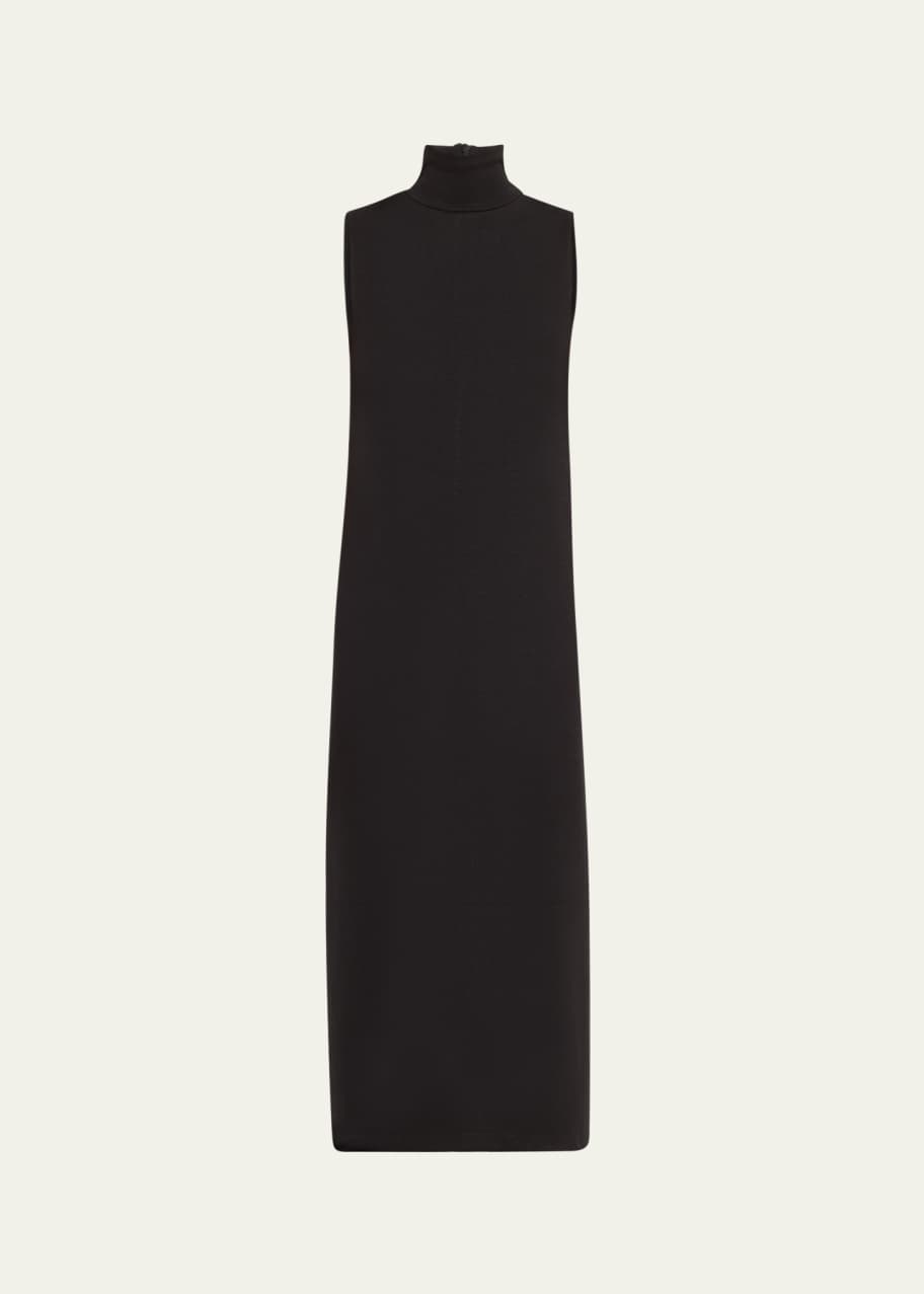 Image 1 of 1: Sleeveless Turtleneck Midi Dress