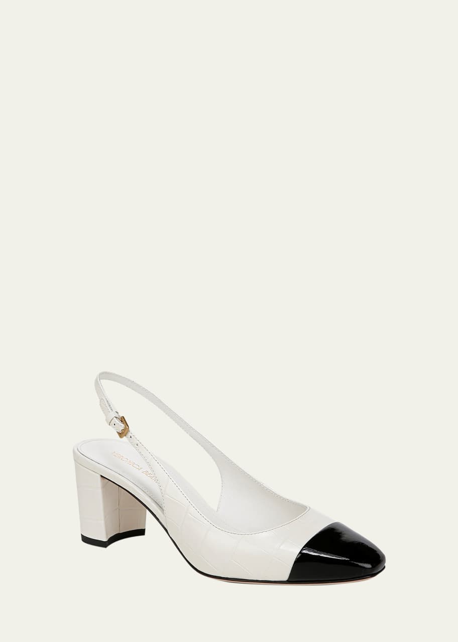 Veronica Beard Cecile Cap-Toe Slingback Pumps - Bergdorf Goodman