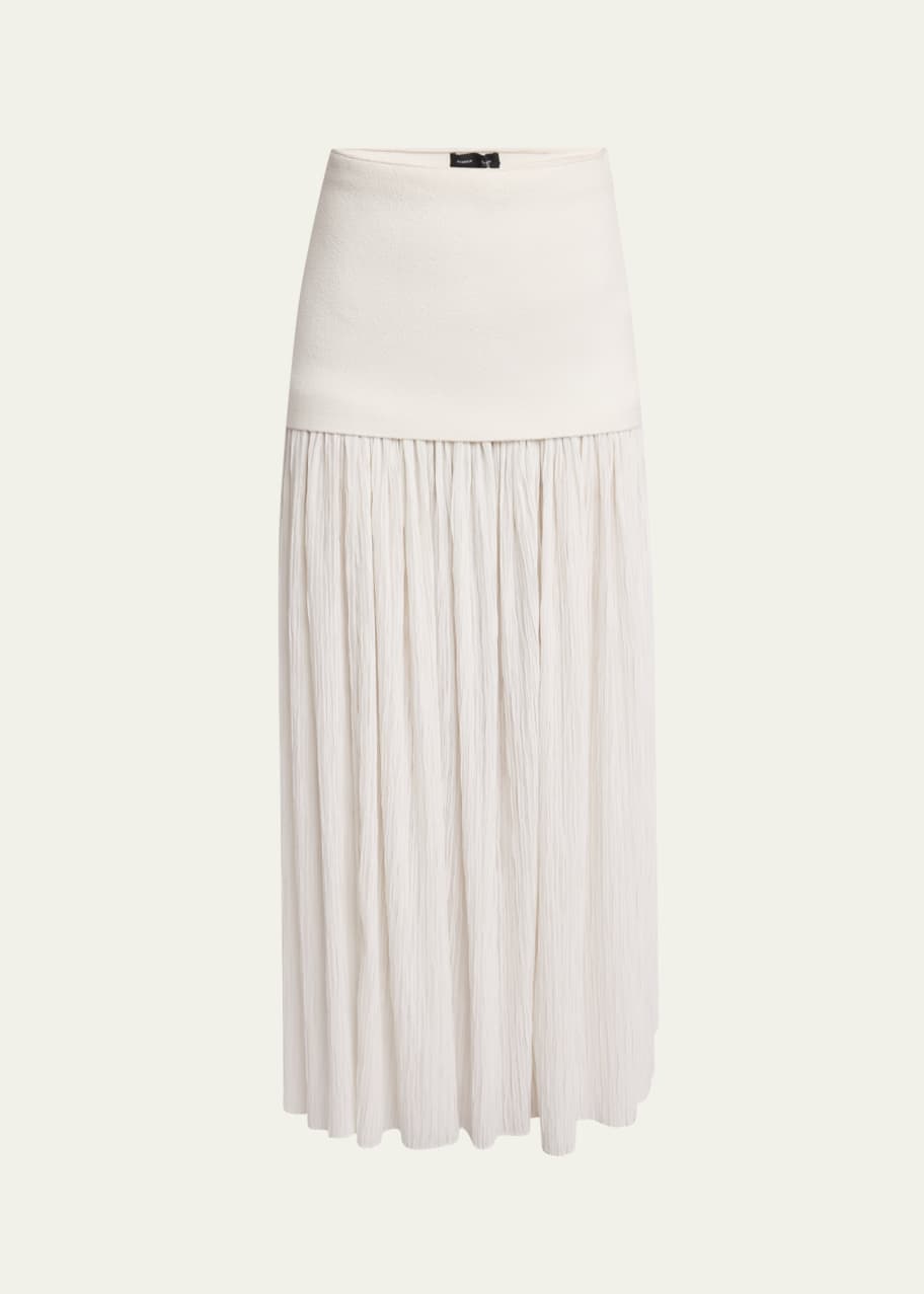 Image 1 of 1: Paige Pleated Crepe Chiffon Skirt