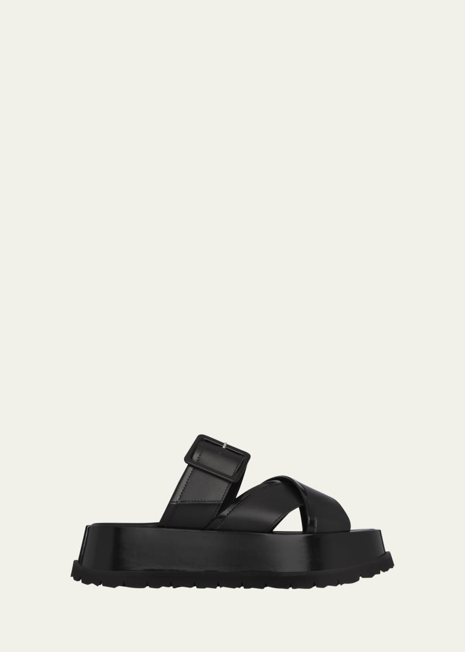 Image 1 of 1: Alpha Maxi Crisscross Buckle Comfort Sandals