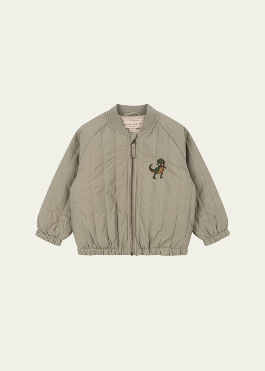Image 1 of 1: Kid's Dino Bomber Jacket, Size 9M-10
