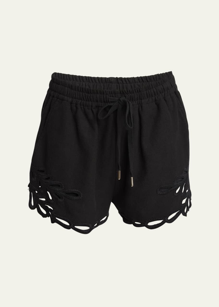 Image 1 of 1: Safa Embroidered Drawstring Shorts
