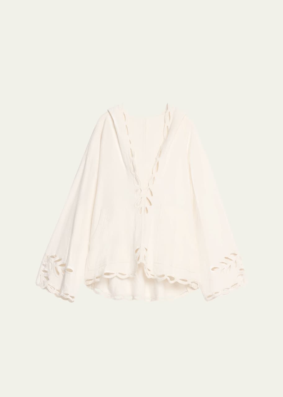 Image 1 of 1: Solvi Embroidered Hooded Pullover