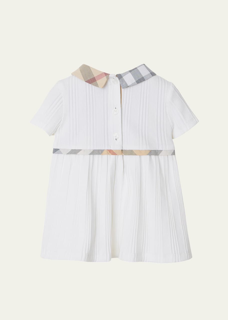 white christmas dresses Burberry Childrens Check Trim Stretch Cotton Dress , Size: 12Y