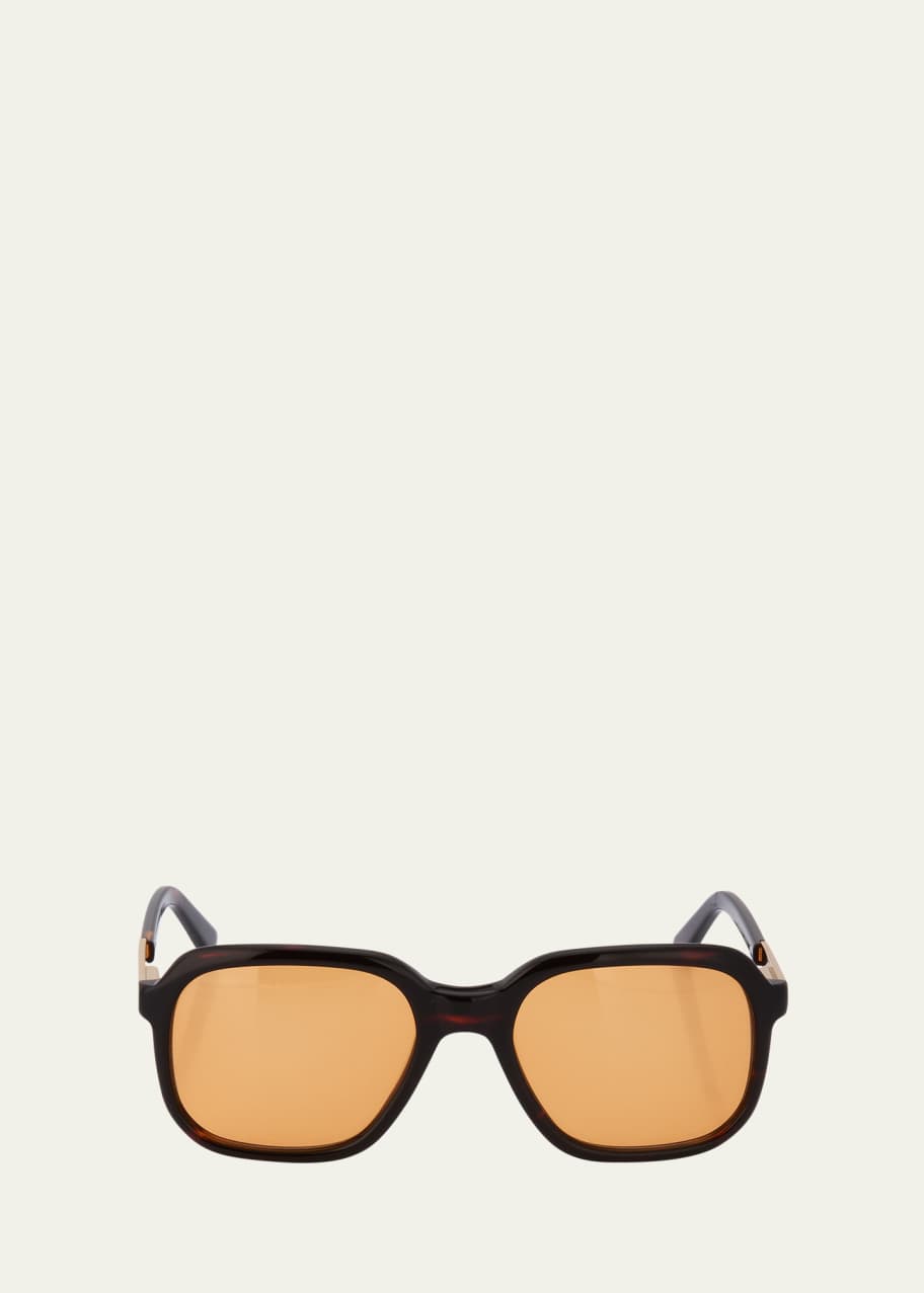 Image 1 of 1: Maestro Sun Square Acetate & Metal Sunglasses