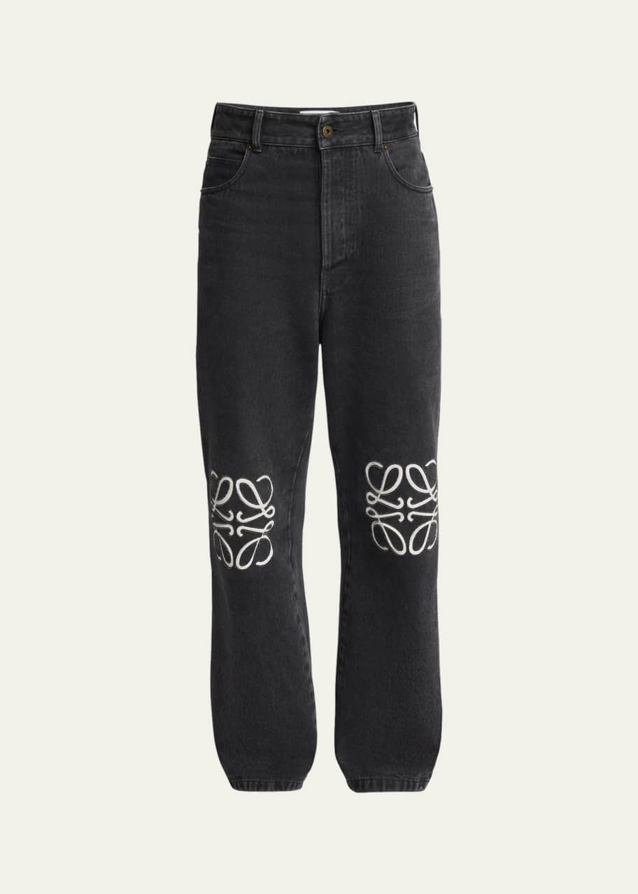 Loewe Men's Anagram Baggy Jeans - Bergdorf Goodman