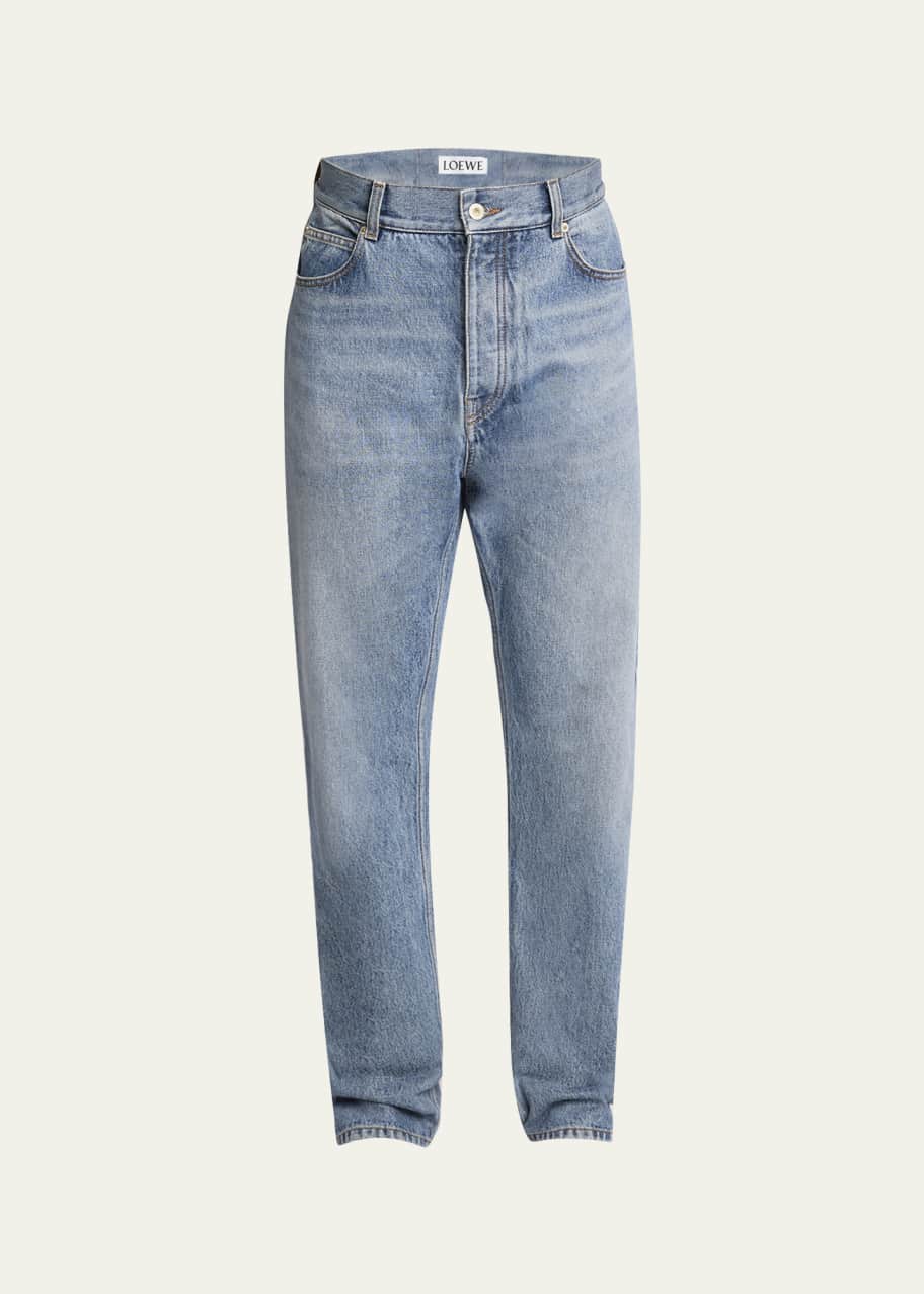 Loewe Men's Jeans with Leather Patch - Bergdorf Goodman