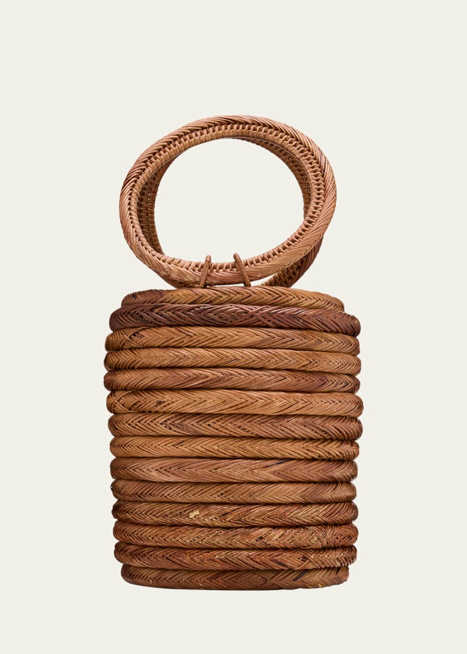 Cult Gaia Yasmina Rattan Ring Top-Handle Bag - Bergdorf Goodman
