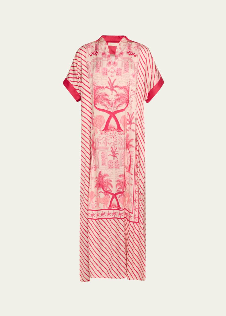 Image 1 of 1: Lanka Panel Sundowner Kaftan Coverup