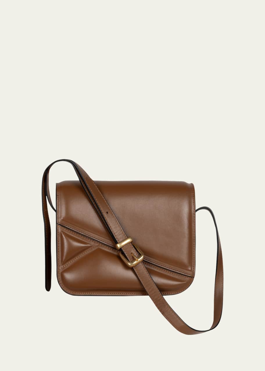 Image 1 of 1: Oscar Trunk Padded Leather Crossbody Bag