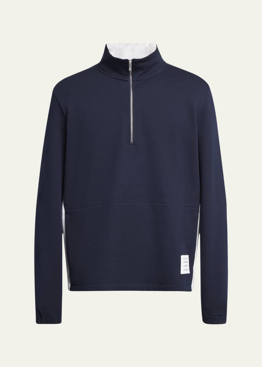 Thom Browne Men's Terry Quarter-Zip Sweatshirt - Bergdorf