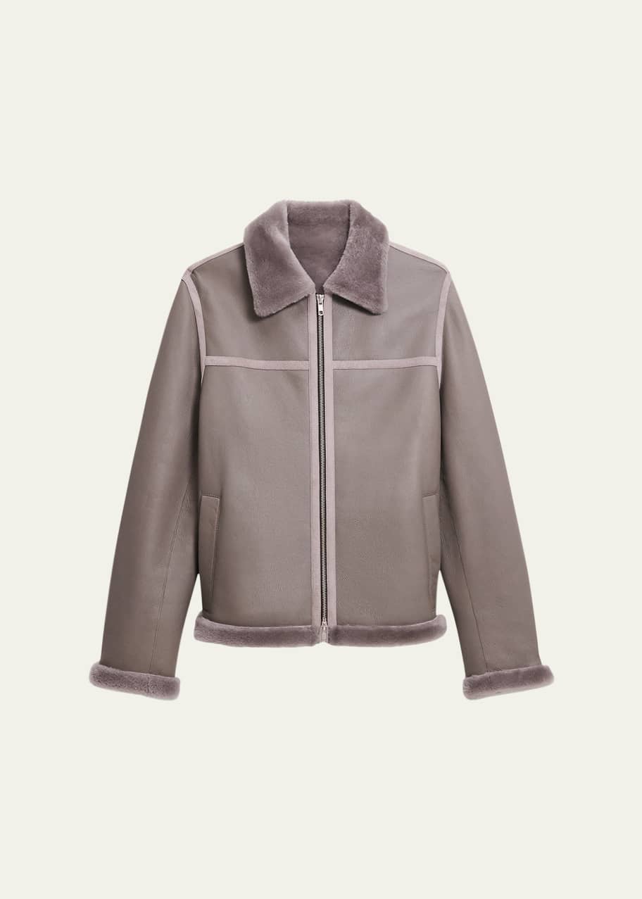 Theory A-Line Shearling Jacket - Bergdorf Goodman