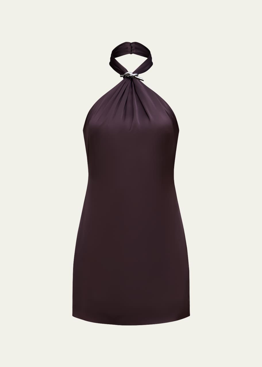 halston halter dress HALSTON HALTER MAXI DRESS - CATARINA Black main image 0