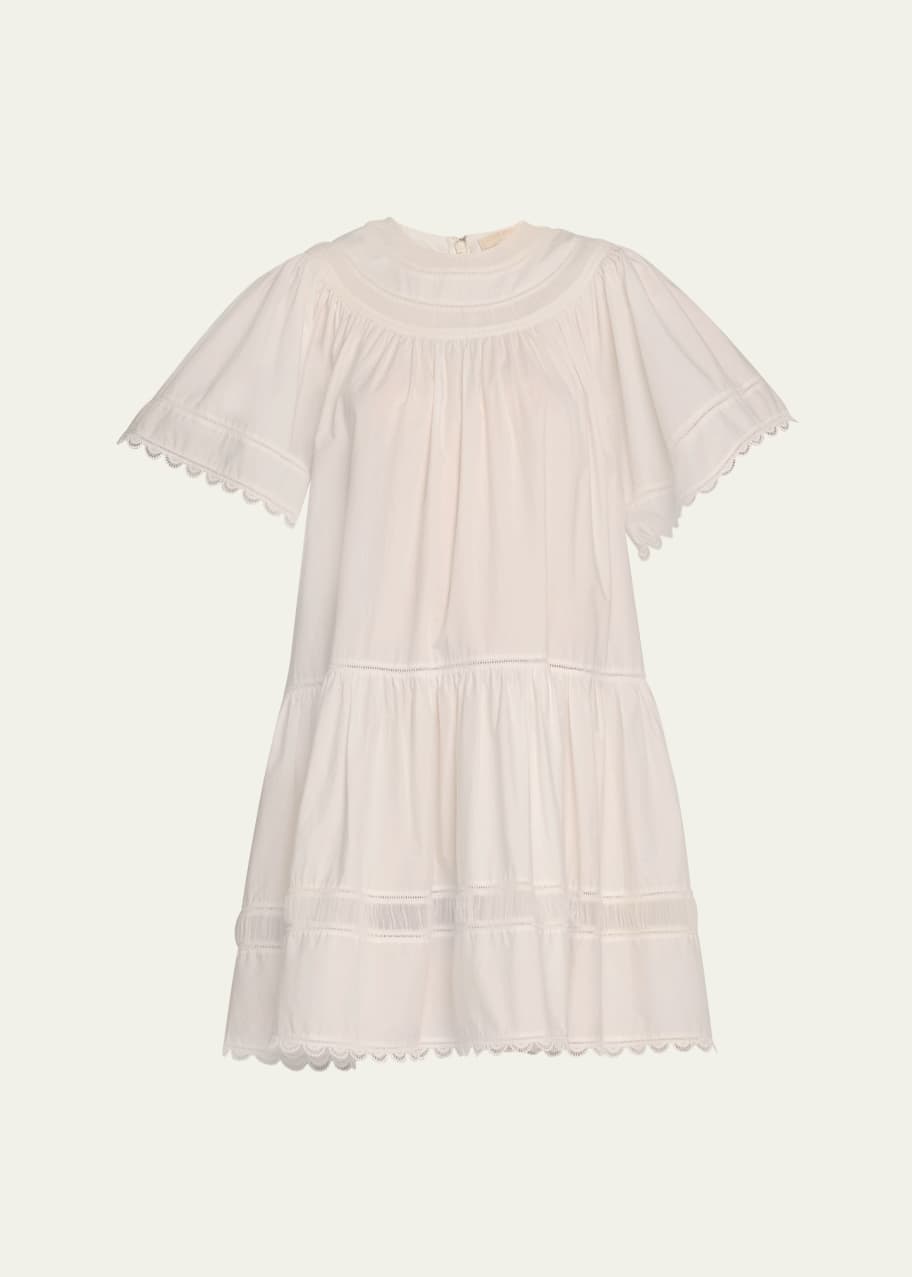 Image 1 of 1: Oumi Cotton Lace Mini Dress