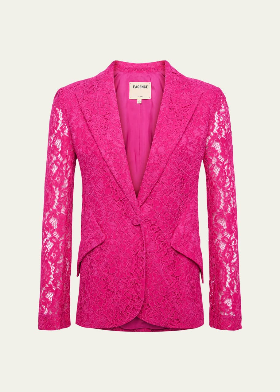 Image 1 of 1: Chamberlain Floral Lace Blazer