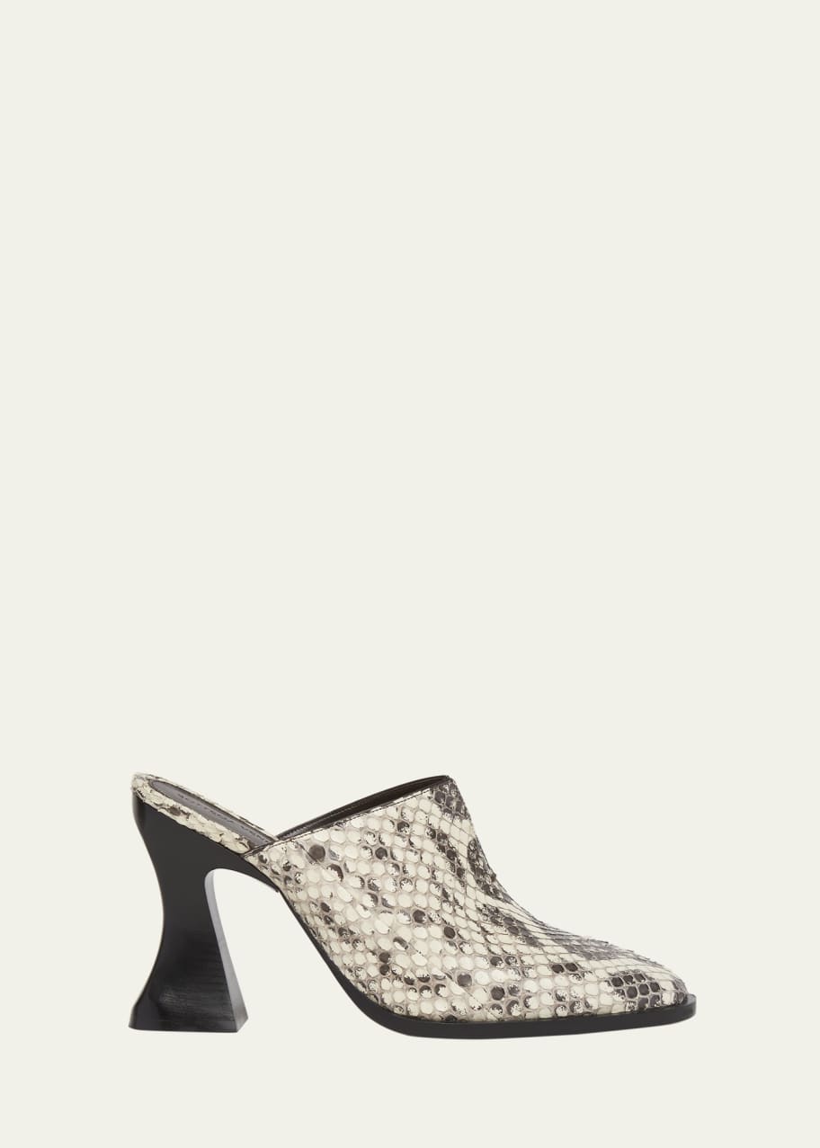 Image 1 of 1: Cha Cha Anaconda Snakeskin Mules