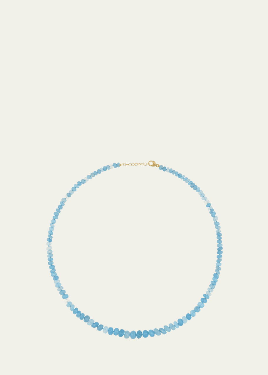 Image 1 of 1: Blue Faceted Large Opal Necklace