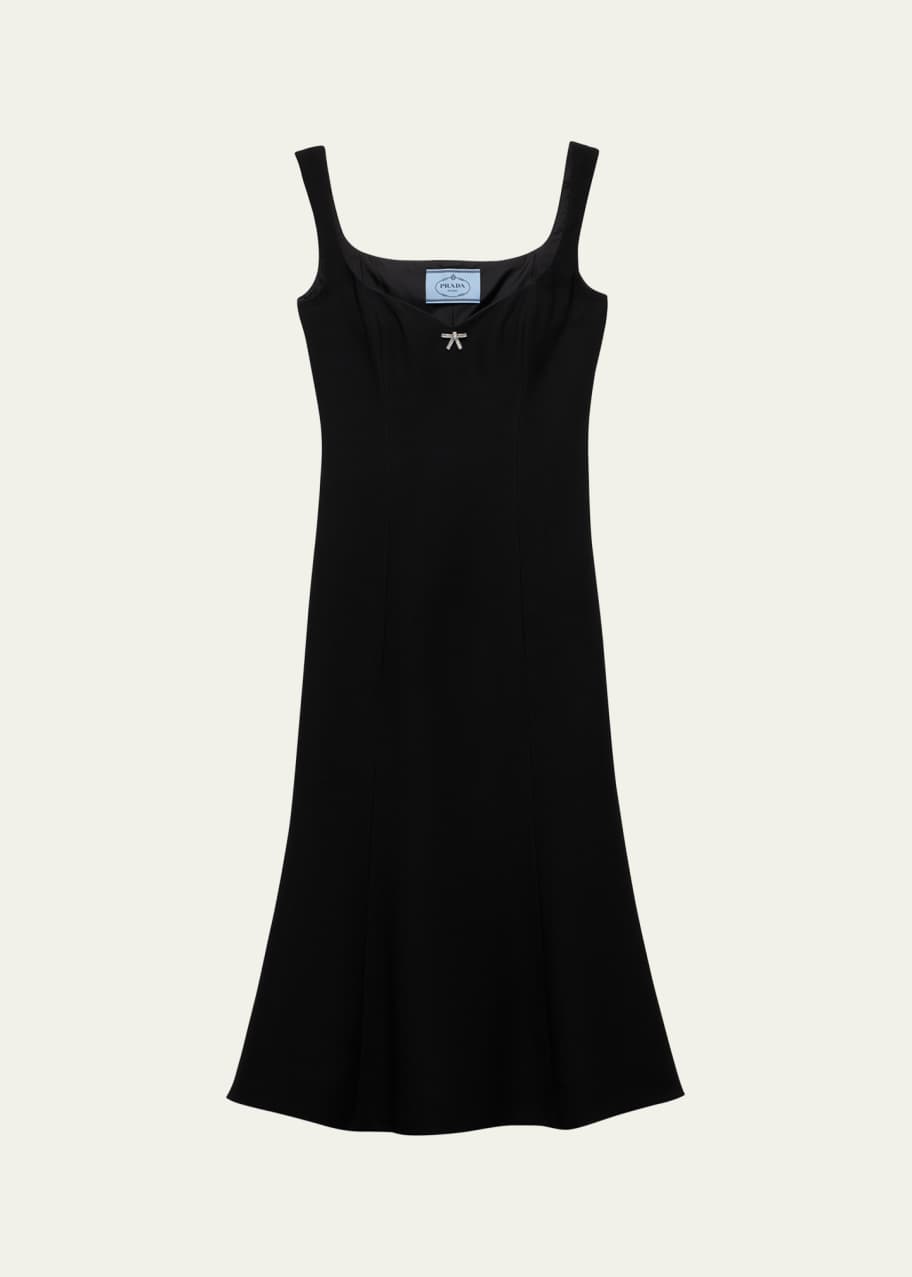 fit & flare linen blend midi dress for women Fit & Flare Linen-Blend Midi Dress for Women