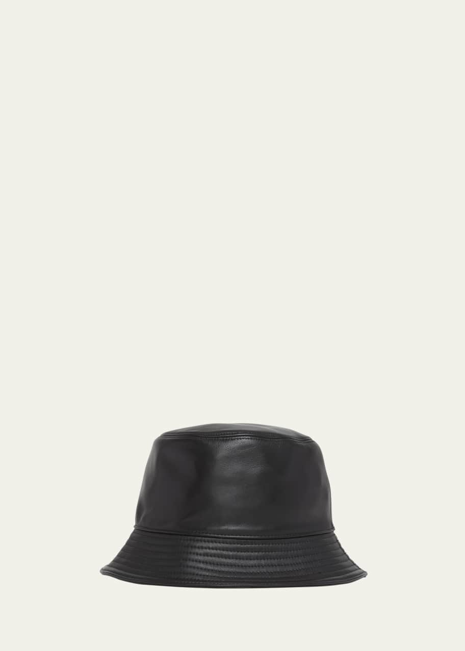 Image 1 of 1: Men's Leather Bucket Hat