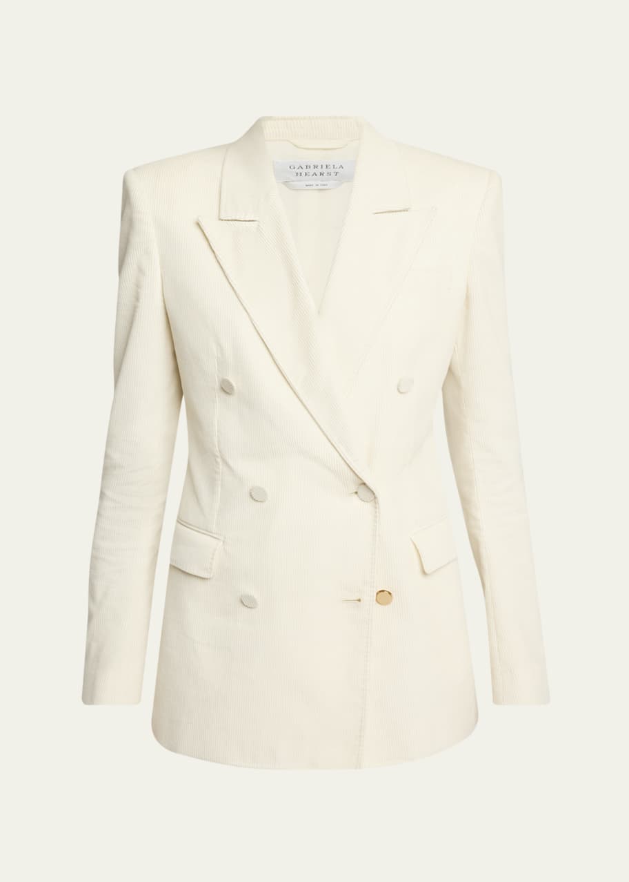Image 1 of 1: Gavin Double-Breasted Corduroy Blazer