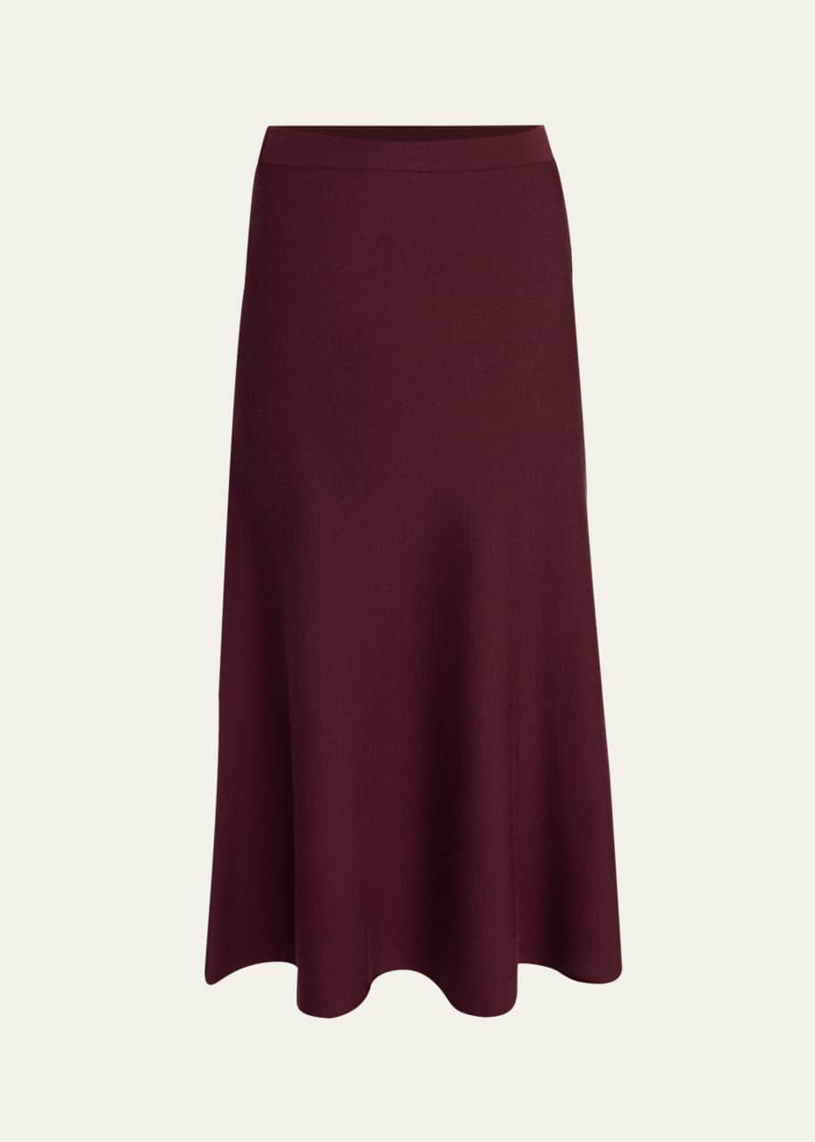 Image 1 of 1: Freddie Wool Cashmere Midi Skirt