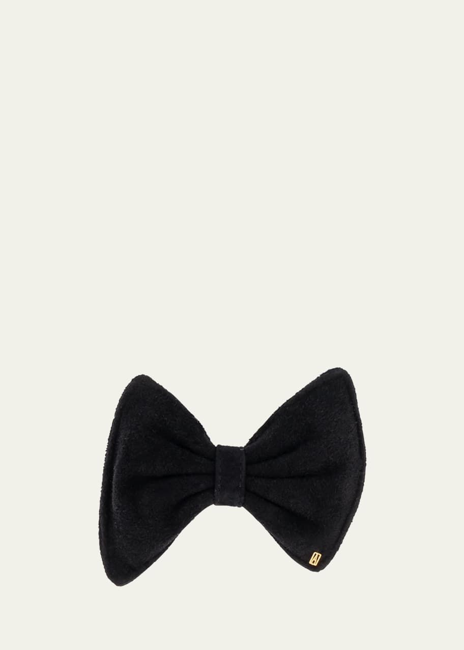 Image 1 of 1: Leather Bow Barrette