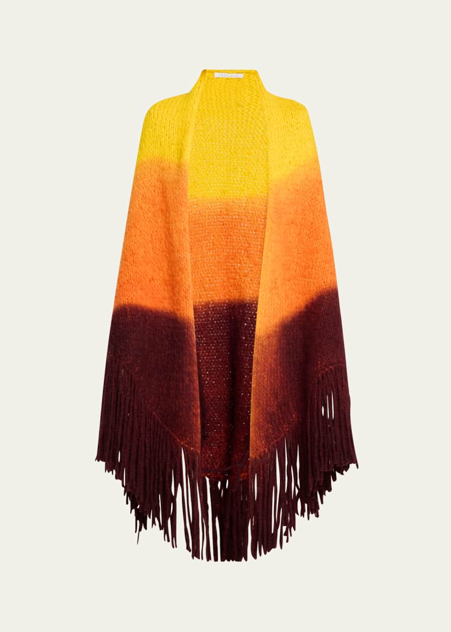 Image 1 of 1: Lauren Dip-Dye Fringe Cashmere Wrap