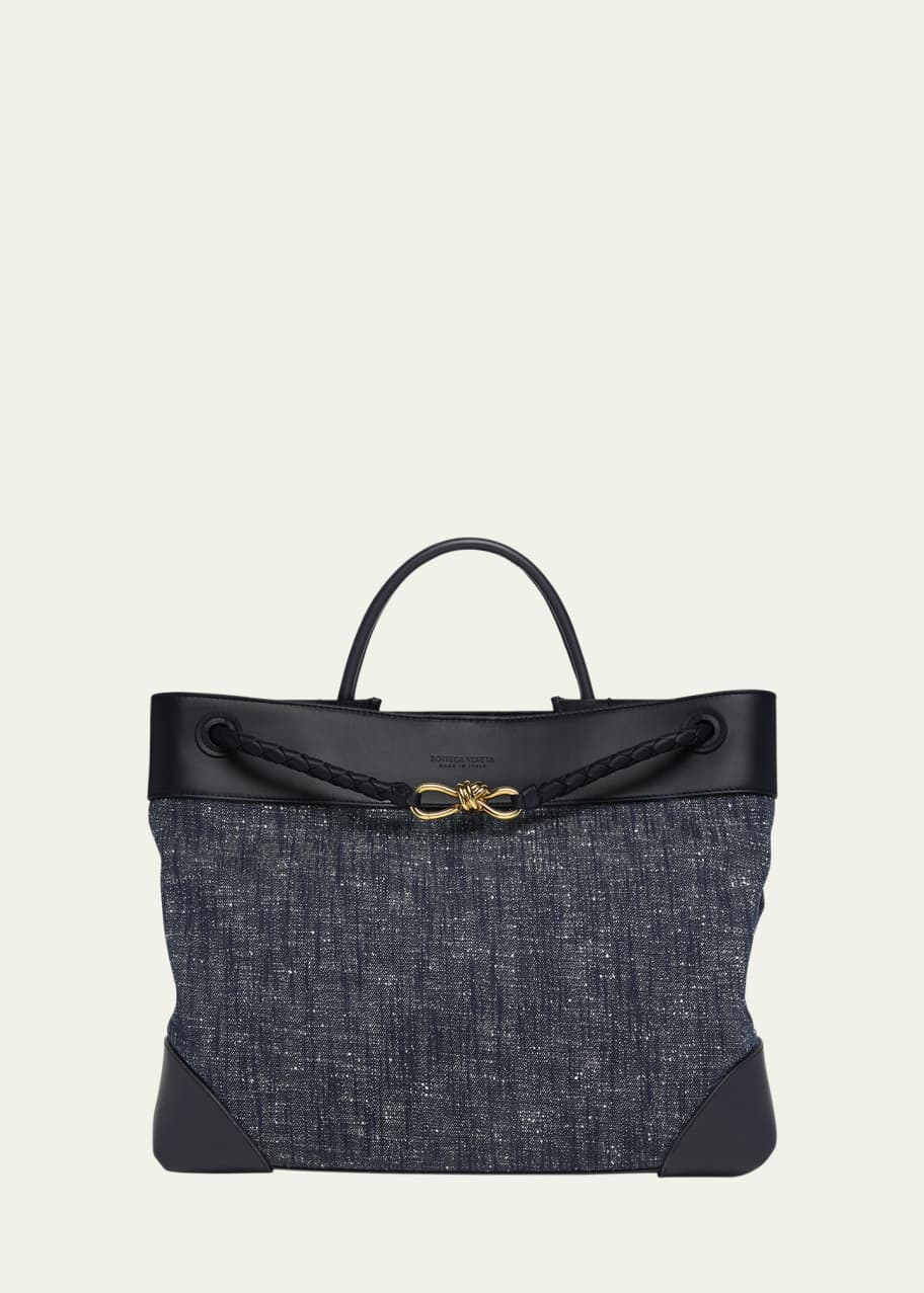 Bottega Veneta Large Andiamo Denim Boucle Crossbody Bag - Bergdorf