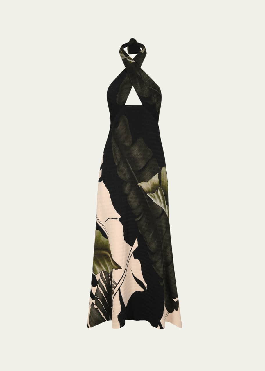 Johanna Ortiz Elegant Expedition Printed Crossover Halter