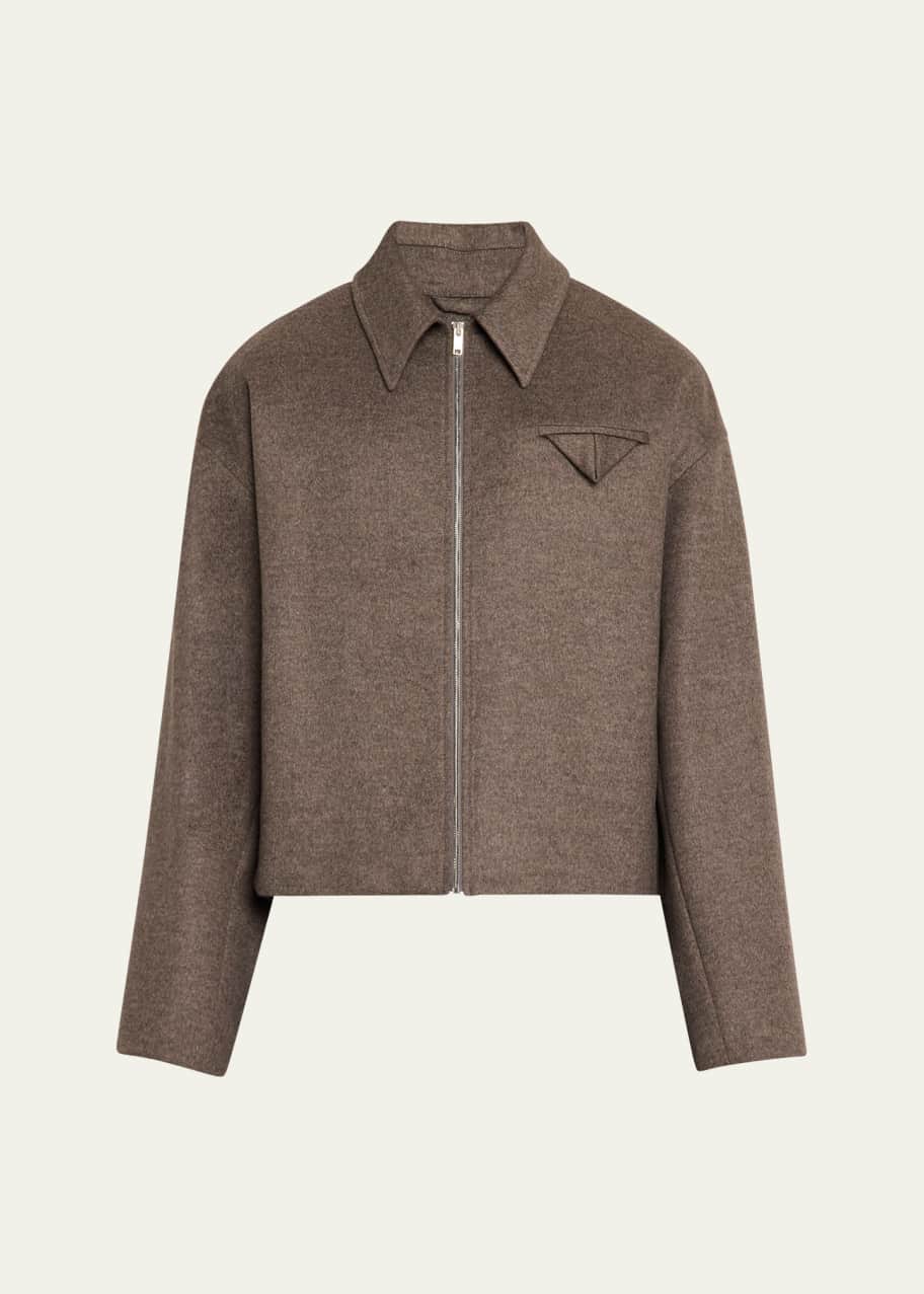 bottega veneta ブルゾン Bottega Veneta Men's Melange Wool-Cashmere Blouson Jacket