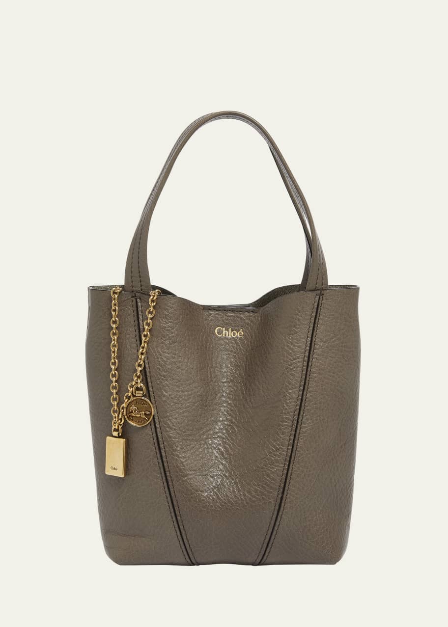 Chloe Spin Mini Tote Bag in Grained Calfskin - Bergdorf Goodman