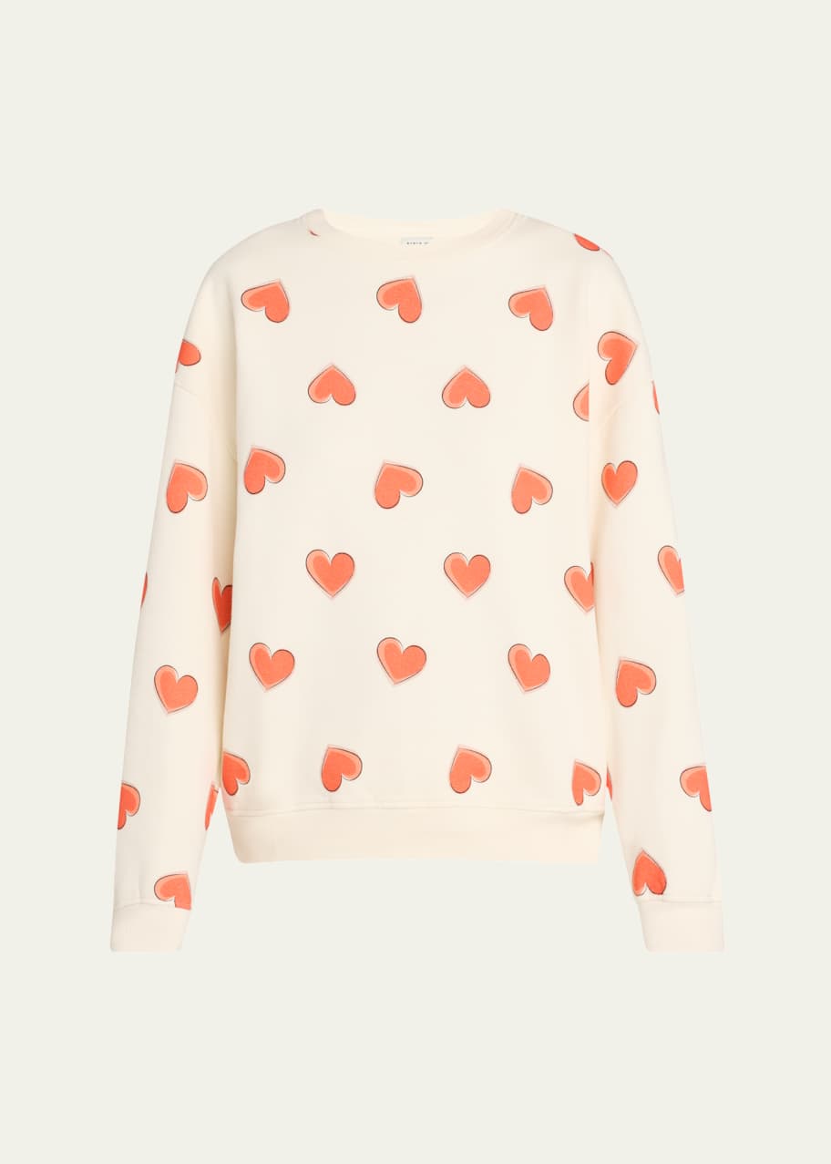 Image 1 of 1: The Oversized All Over Heart Sweatshirt