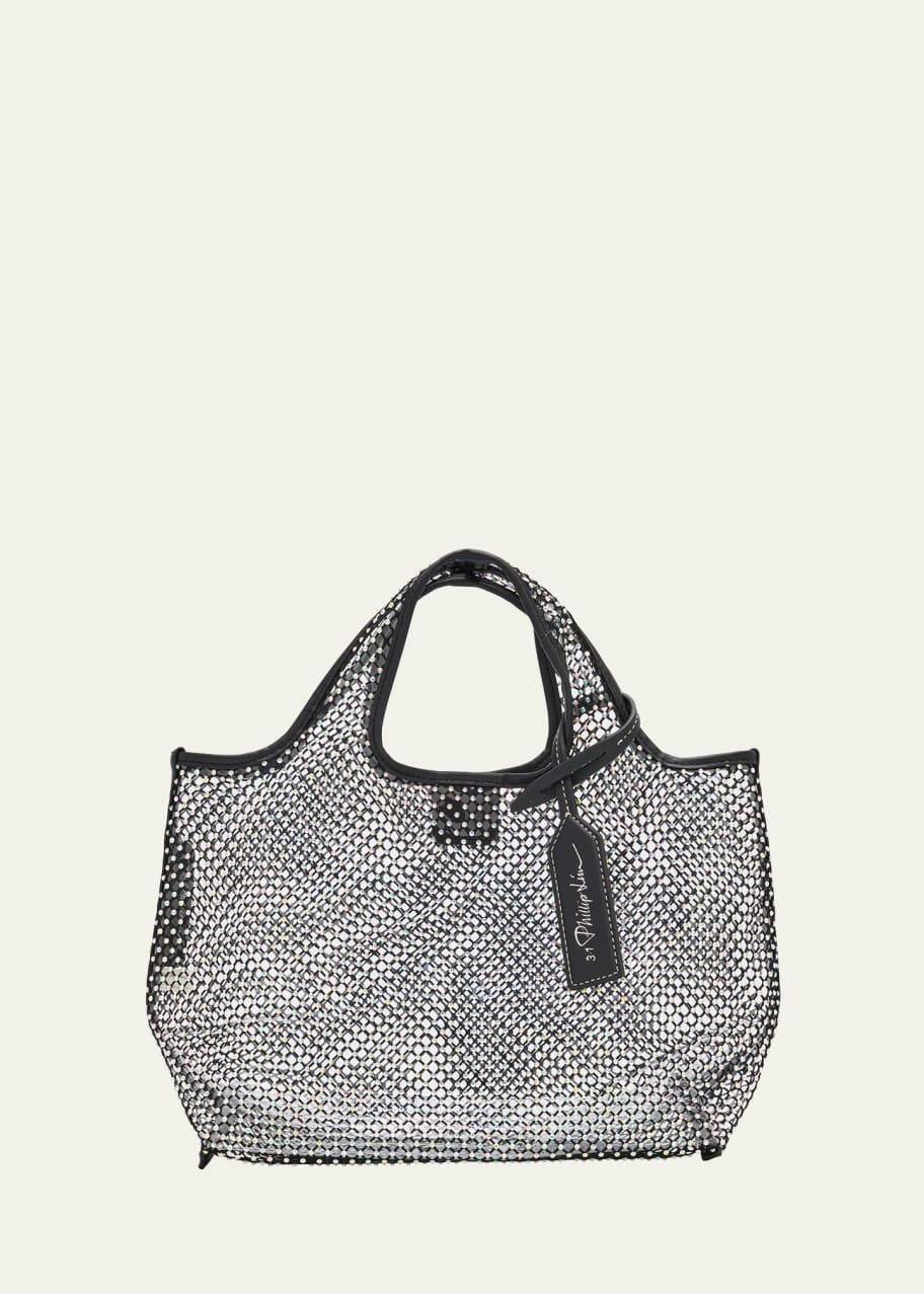 Image 1 of 1: Mini Mesh Crystal Market Tote Bag