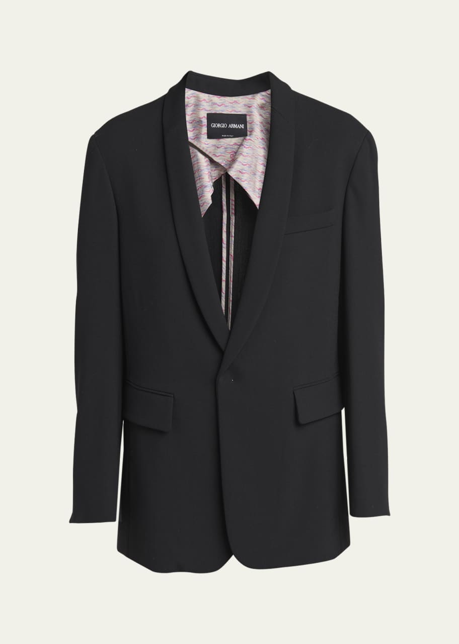 Image 1 of 1: Stretch Wool Relaxed Blazer