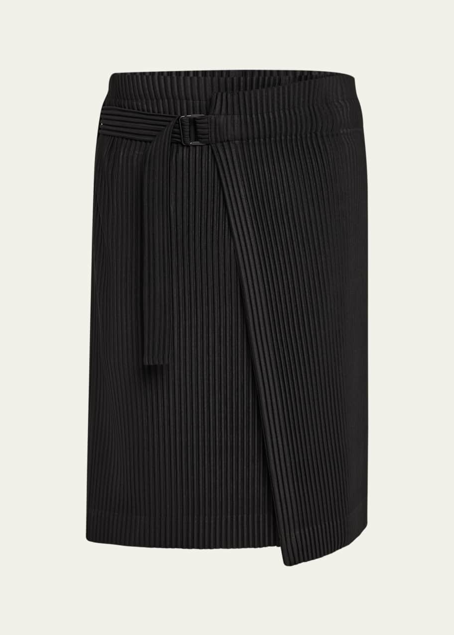 Image 1 of 1: Men's Pleated Wrap Skirt