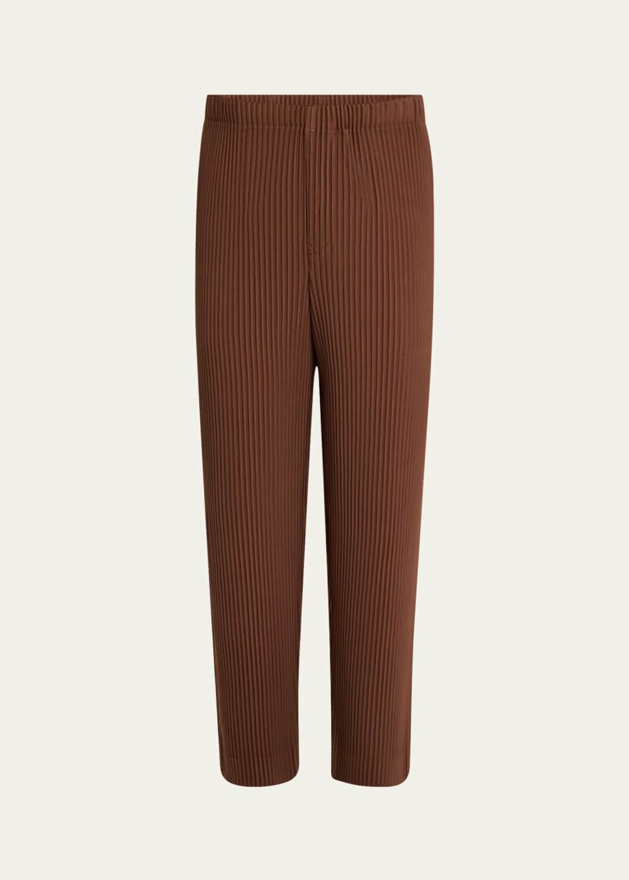 Image 1 of 1: Men's Solid Pleated Pants