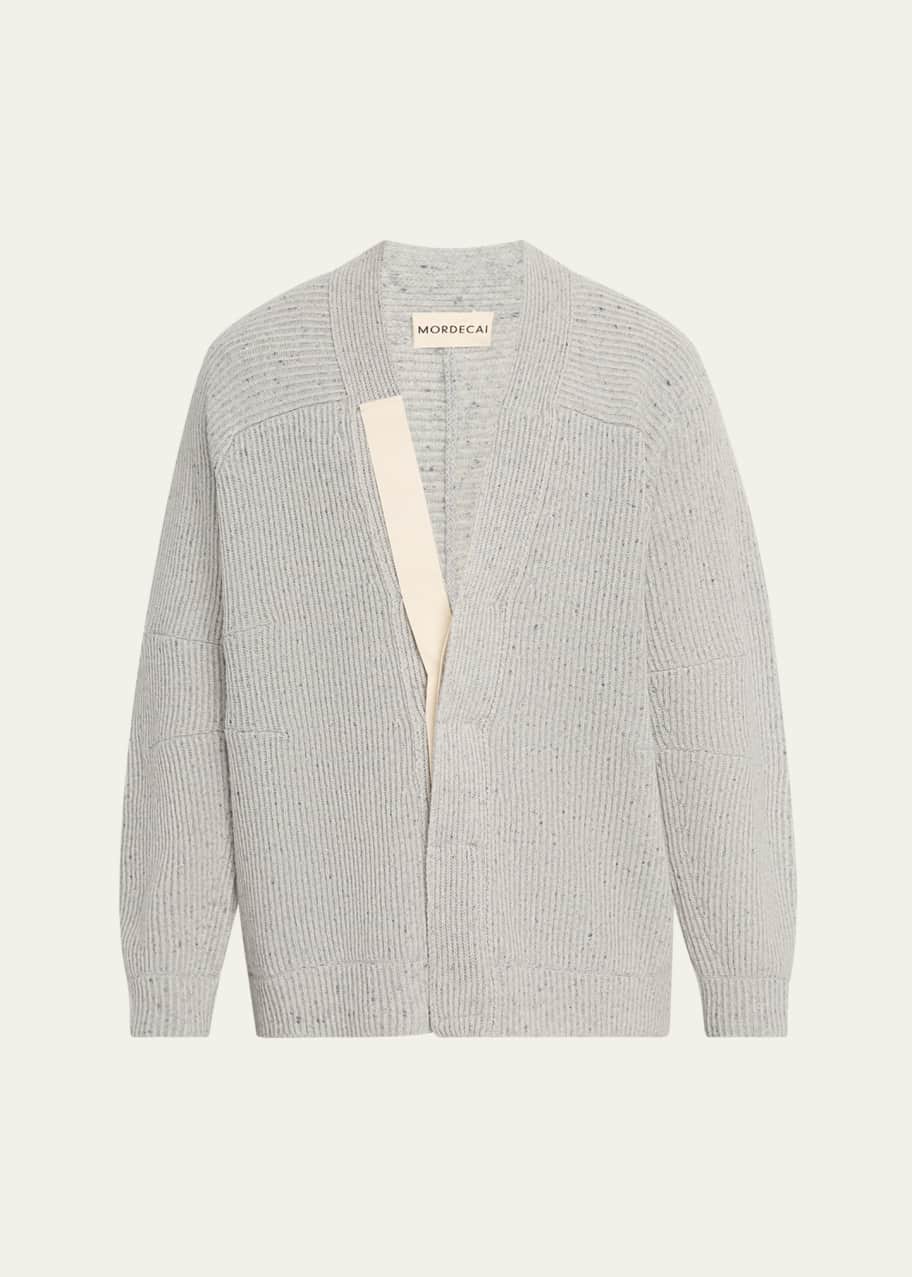 Image 1 of 1: Men's Mixed English Rib Cardigan