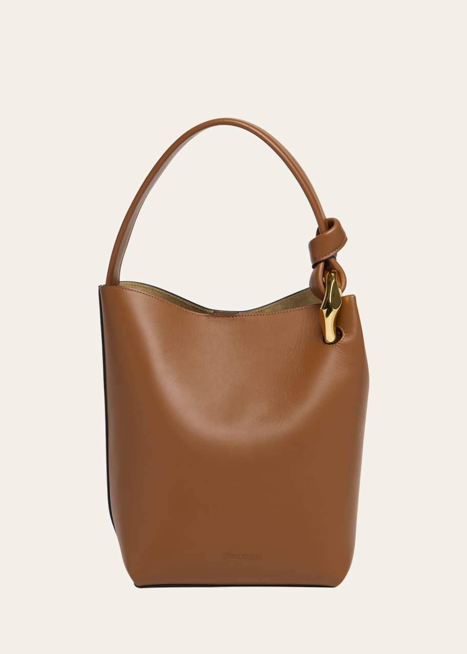 Image 1 of 1: Corner Calf Leather Bucket Bag