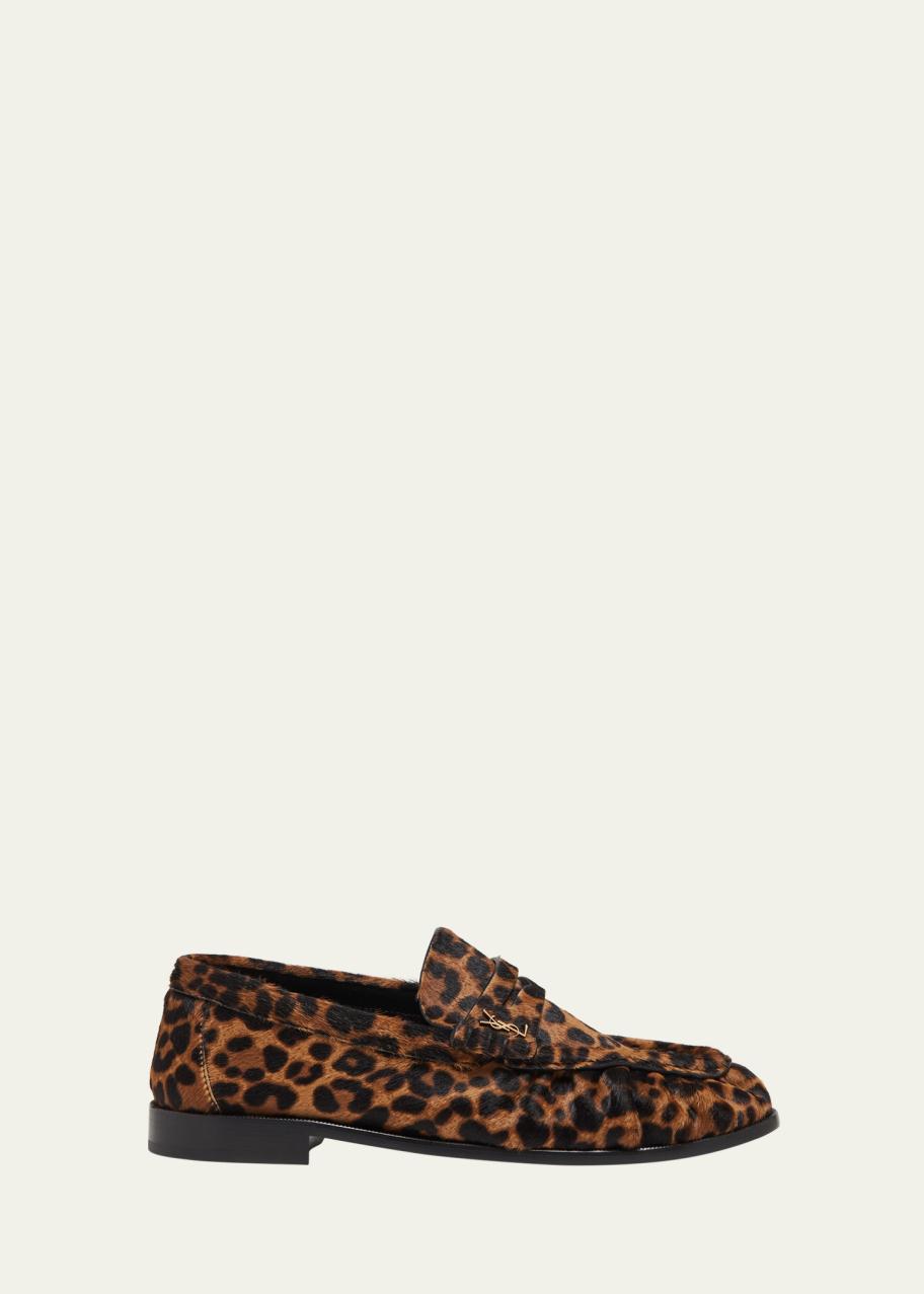 Saint Laurent Le Loafer Leopard Mocassin - Bergdorf Goodman display picture 1