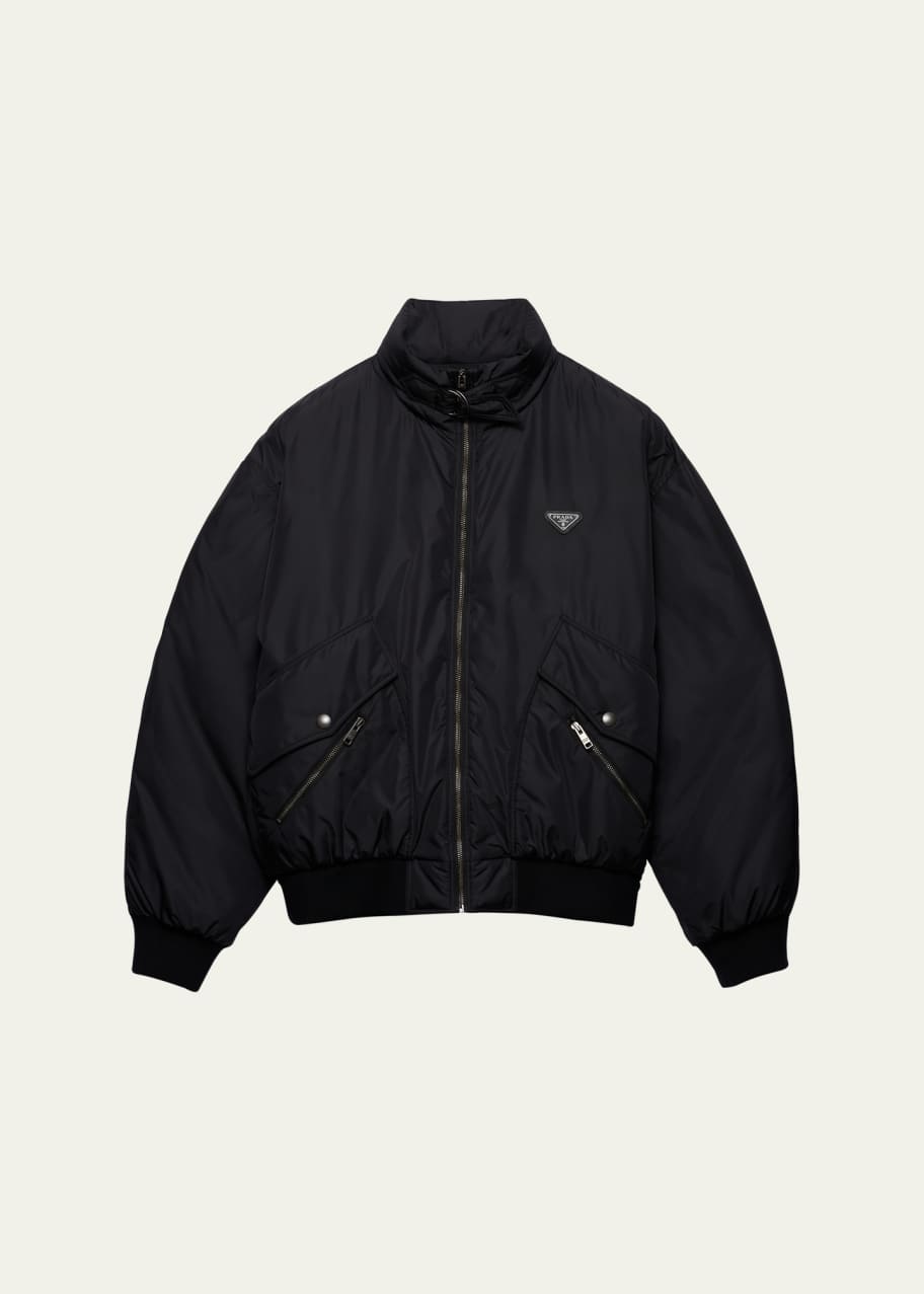 Prada Men's Medium-Weight Re-Nylon Down Jacket - Bergdorf Goodman