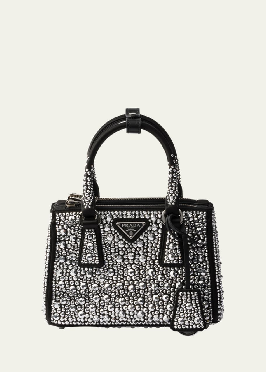 Image 1 of 1: Allover Crystal Top-Handle Bag