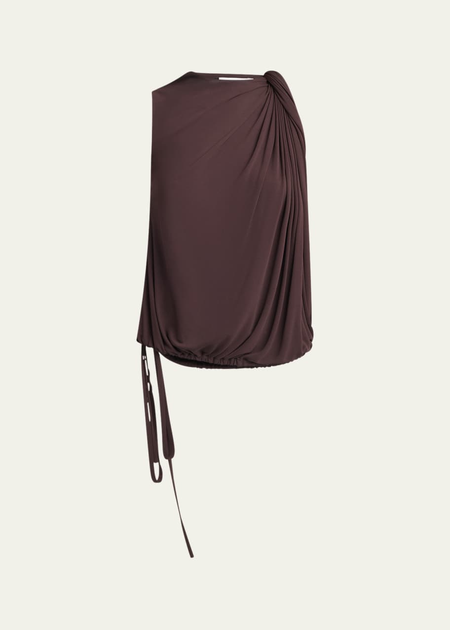 Image 1 of 1: Twist Draped Jersey Top