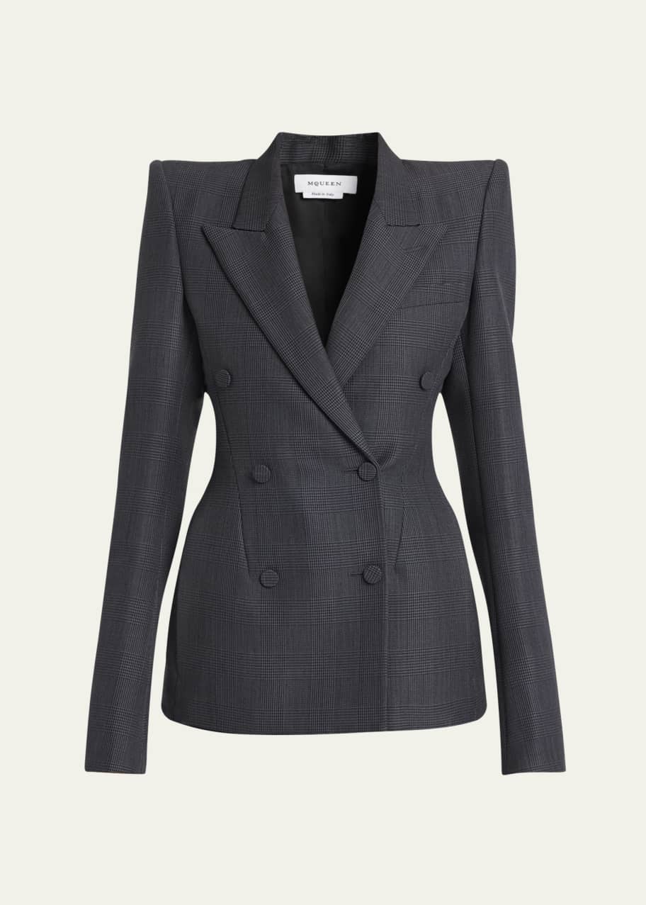 Image 1 of 1: Double-Breasted Sculpted Blazer