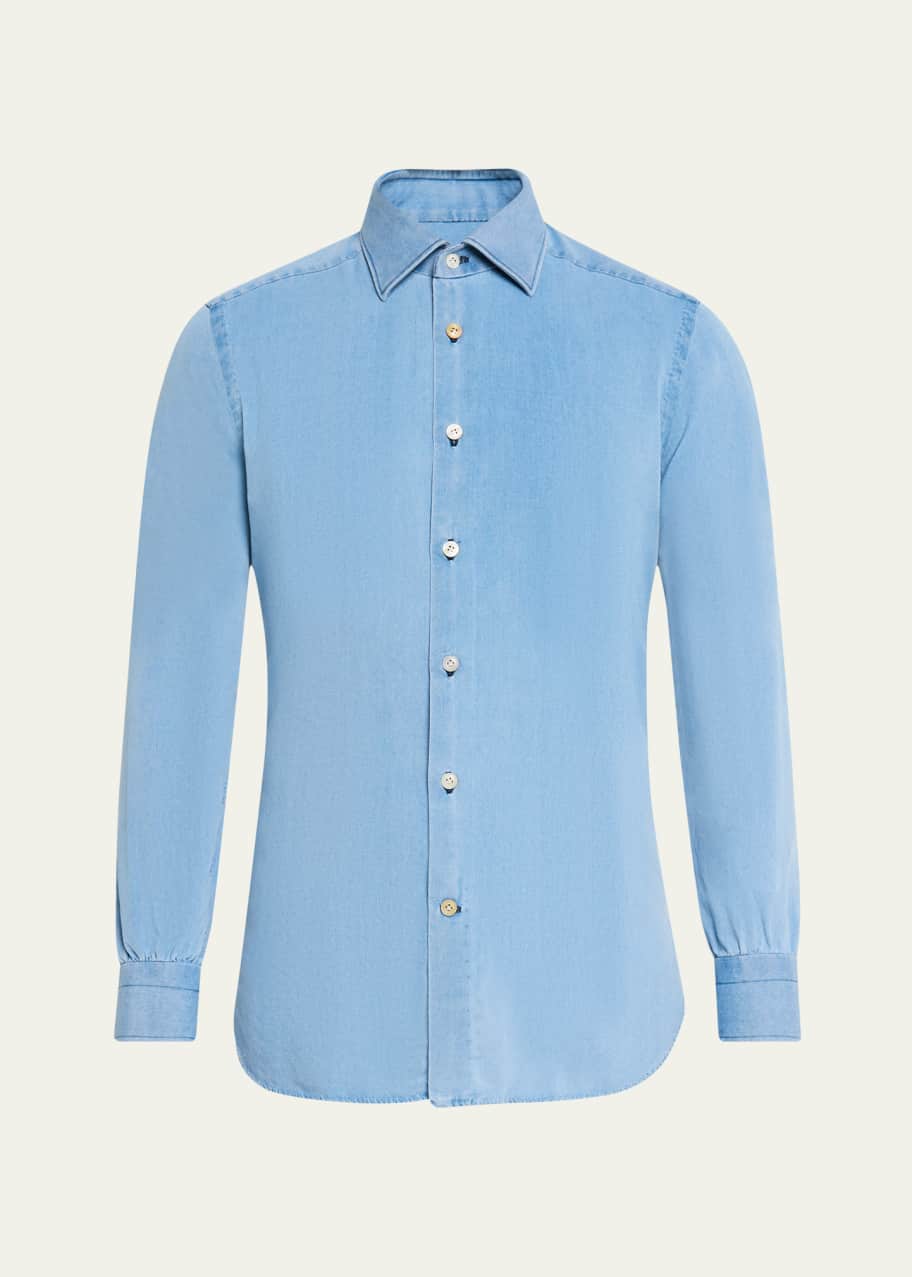 Image 1 of 1: Men's Chambray Sport Shirt