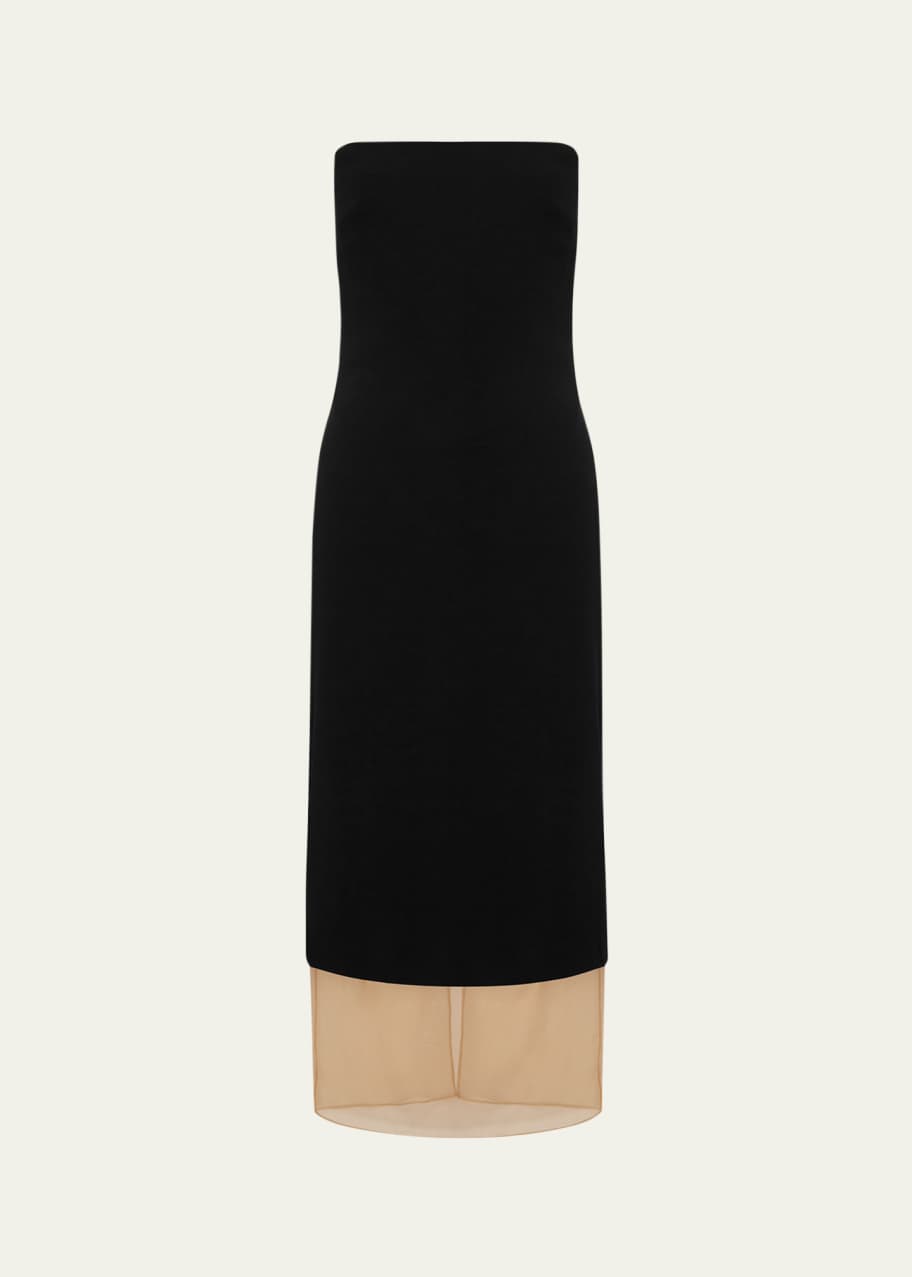 Image 1 of 1: Issia Strapless Midi Dress